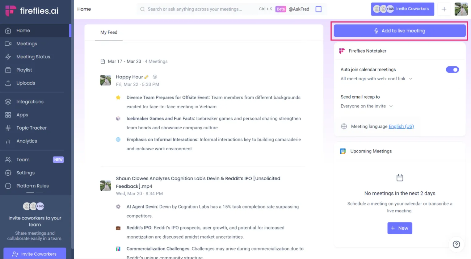 vía Fireflies.ai: asistentes de voz con IA
