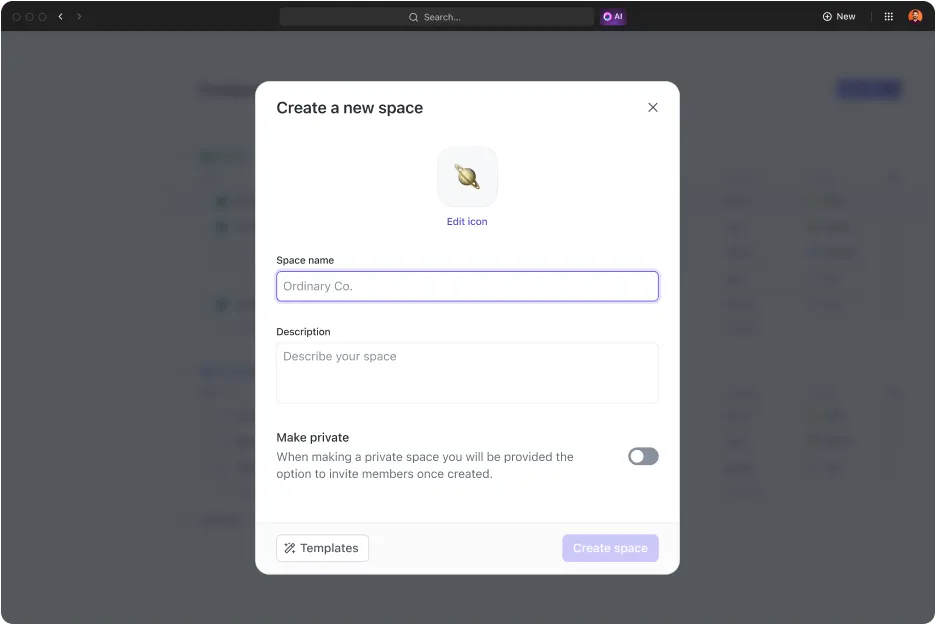 ClickUp 3.0 การสร้างพื้นที่ที่ง่ายขึ้น