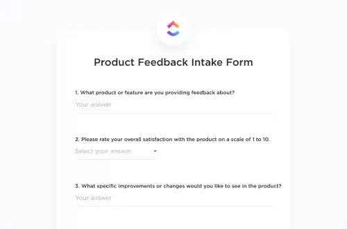ClickUp Форма за преглед