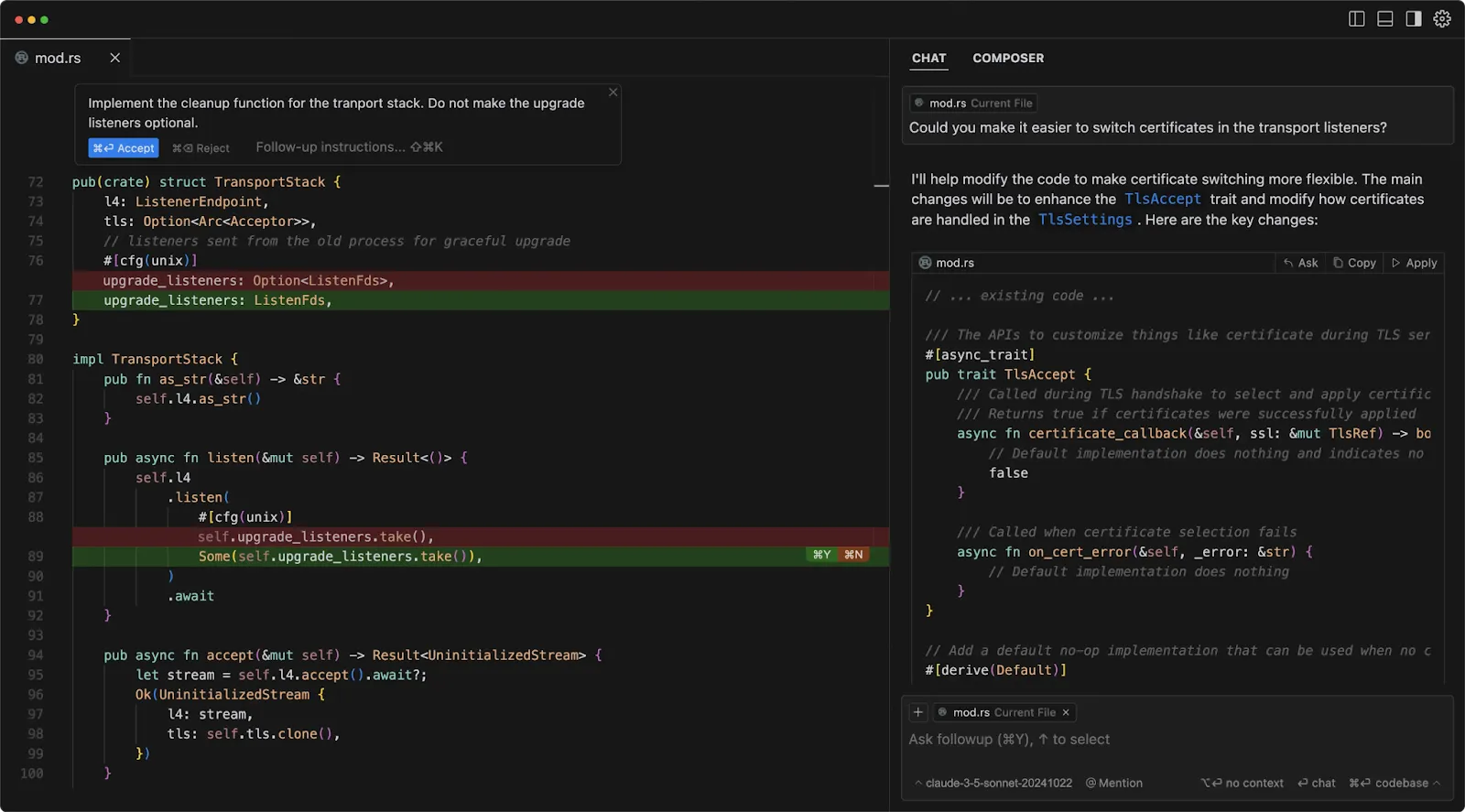 Cursor (nejlepší pro kódování založené na umělé inteligenci s obeznámeností s VS Code a plným kontextem kódové základny): alternativa k Windsurf