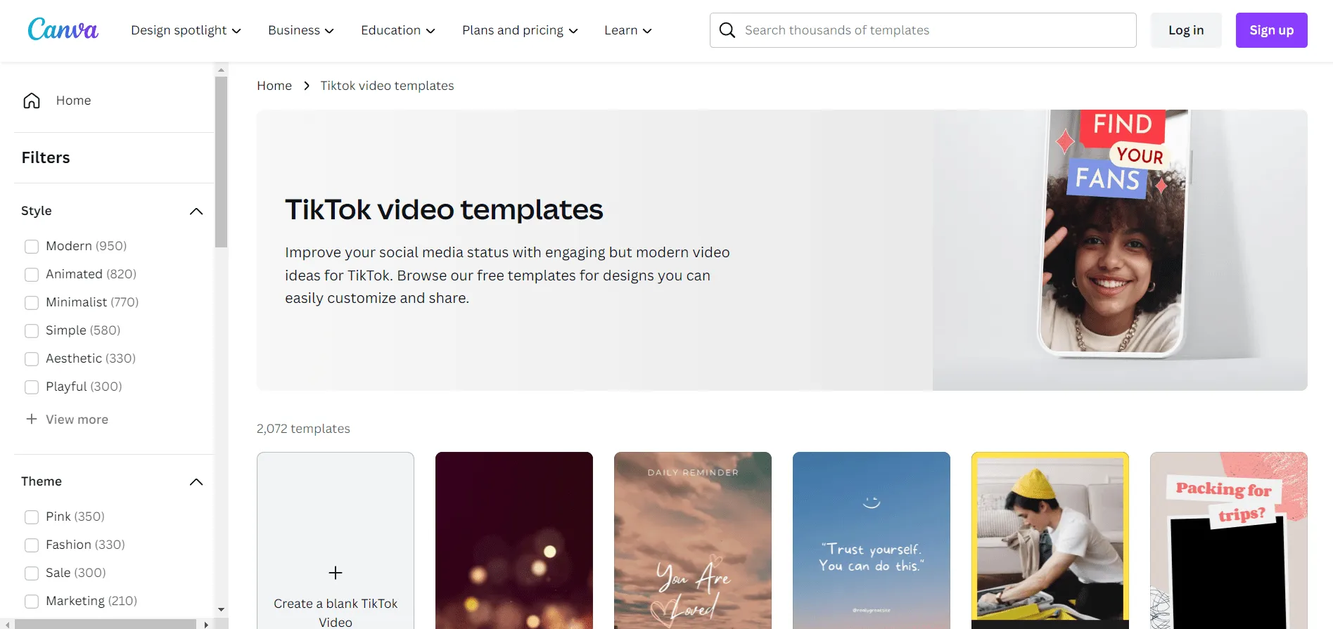 Modelli di post social per Facebook in Canva