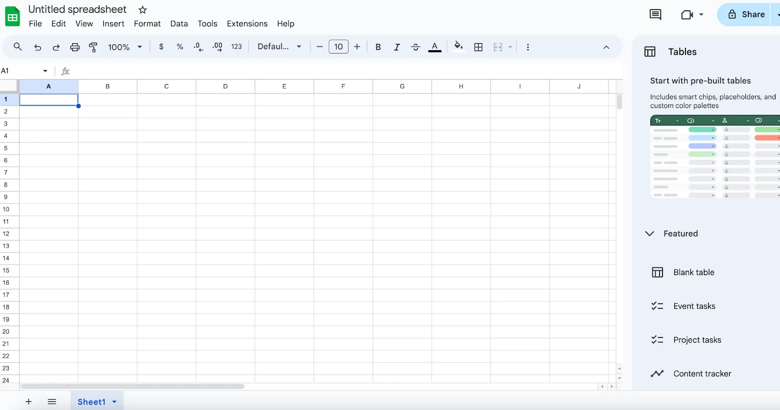 Como criar uma tabela no Google Sheets - Acesse o Google Sheets