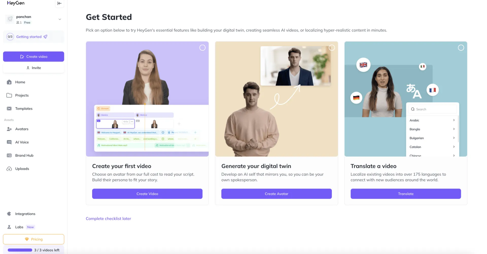 Los mejores generadores de vídeo con IA: HeyGen para crear vídeos cortos