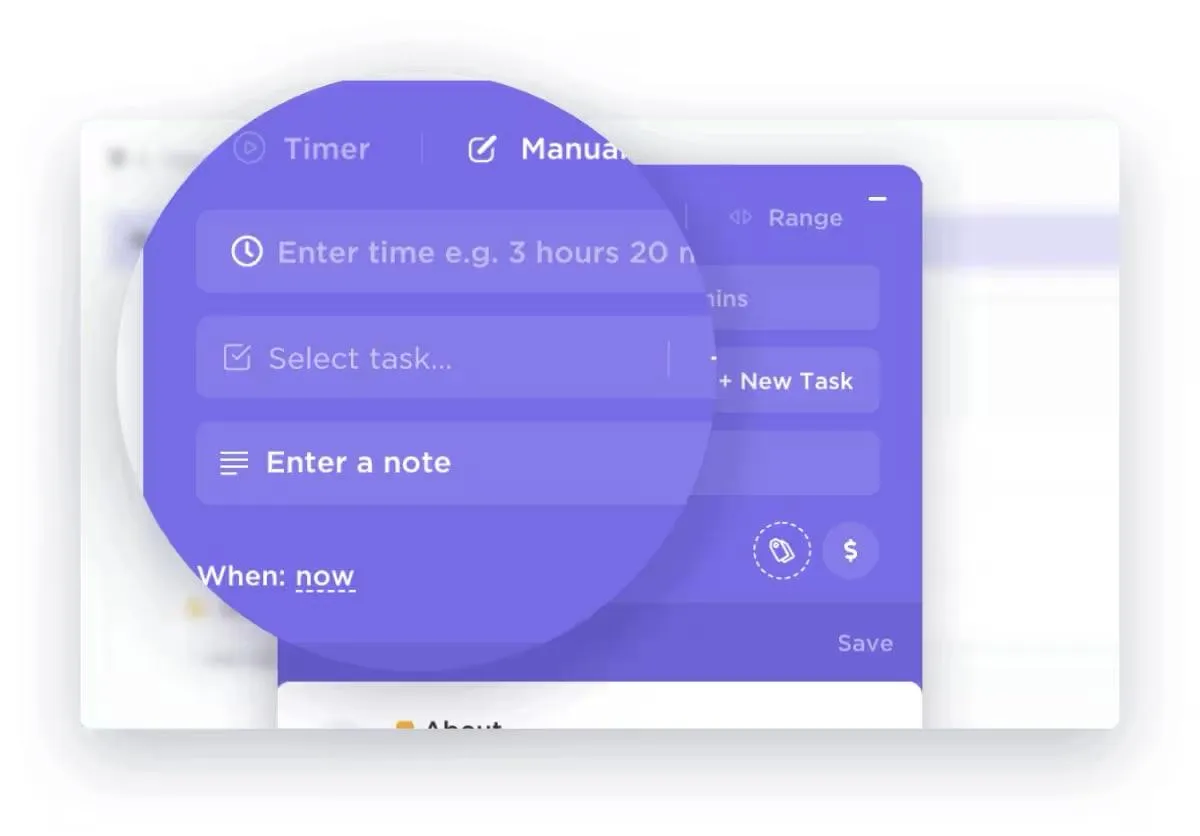 การติดตามเวลาใน ClickUp