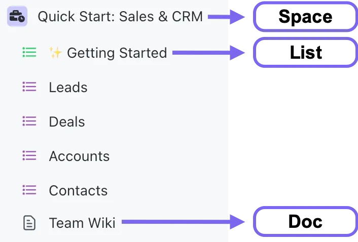 빠른 시작: ClickUp의 영업 및 CRM 템플릿