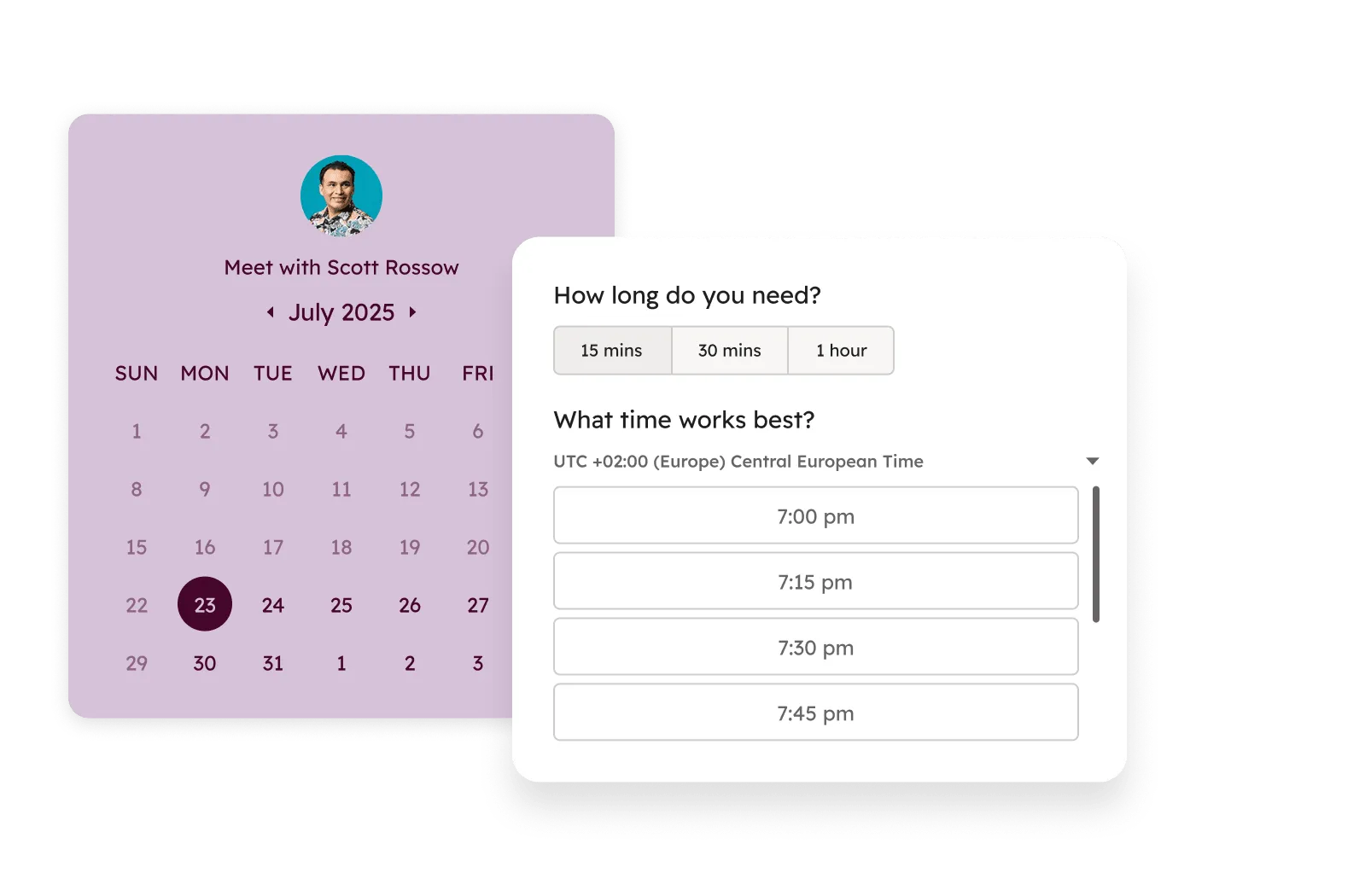 HubSpot Meetings เป็นทางเลือกแทน When2Meet