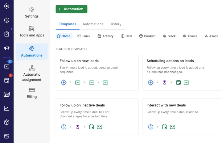 إعداد الأتمتة المخصصة لعمليات المبيعات الخاصة بك: ClickUp مقابل Pipedrive