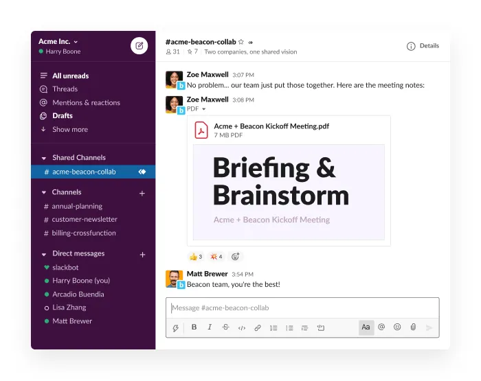 Slack: Phần mềm cộng tác tài liệu
