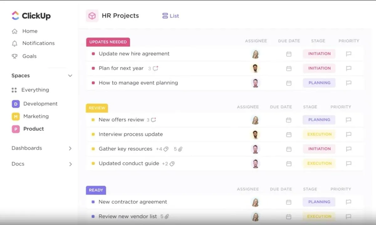 HR-Ticketingsystem: Die HR-Management-Lösungen von ClickUp