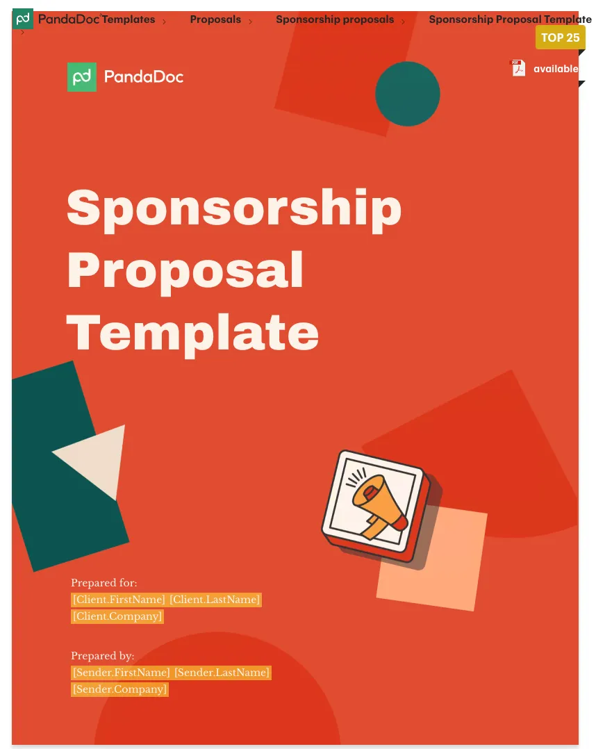 Template Proposal Sponsorship PandaDoc
