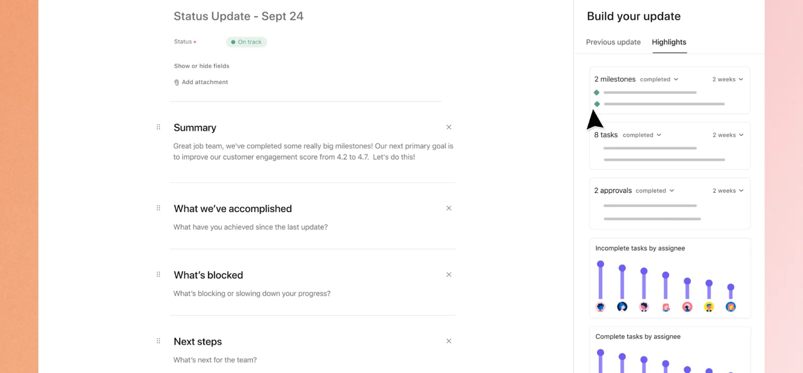 Asana: Инструменти за отчитане на проекти