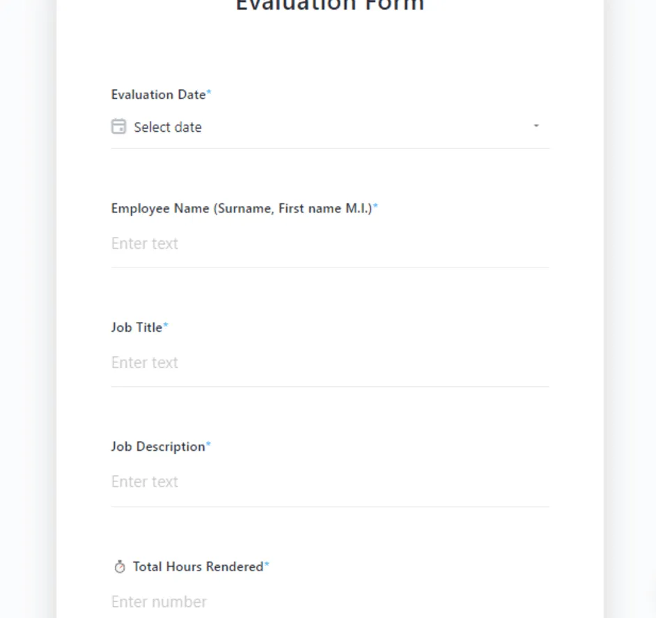 6. Modello di modulo di valutazione dei dipendenti ClickUp