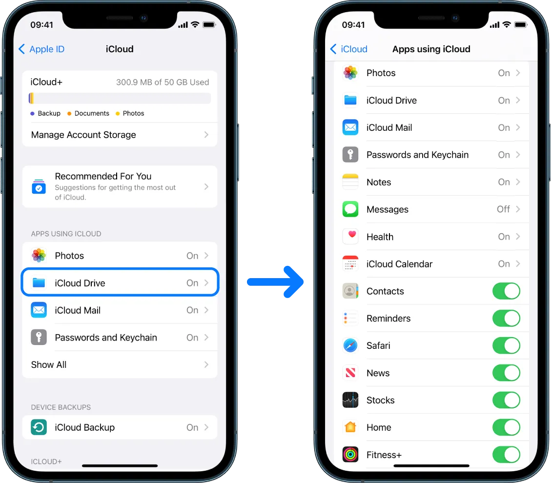 iCloud Dashboard: Software zum Freigeben von Dateien