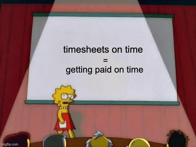 ¿Quieres que te paguen a tiempo? Envía un meme sobre hojas de horas.