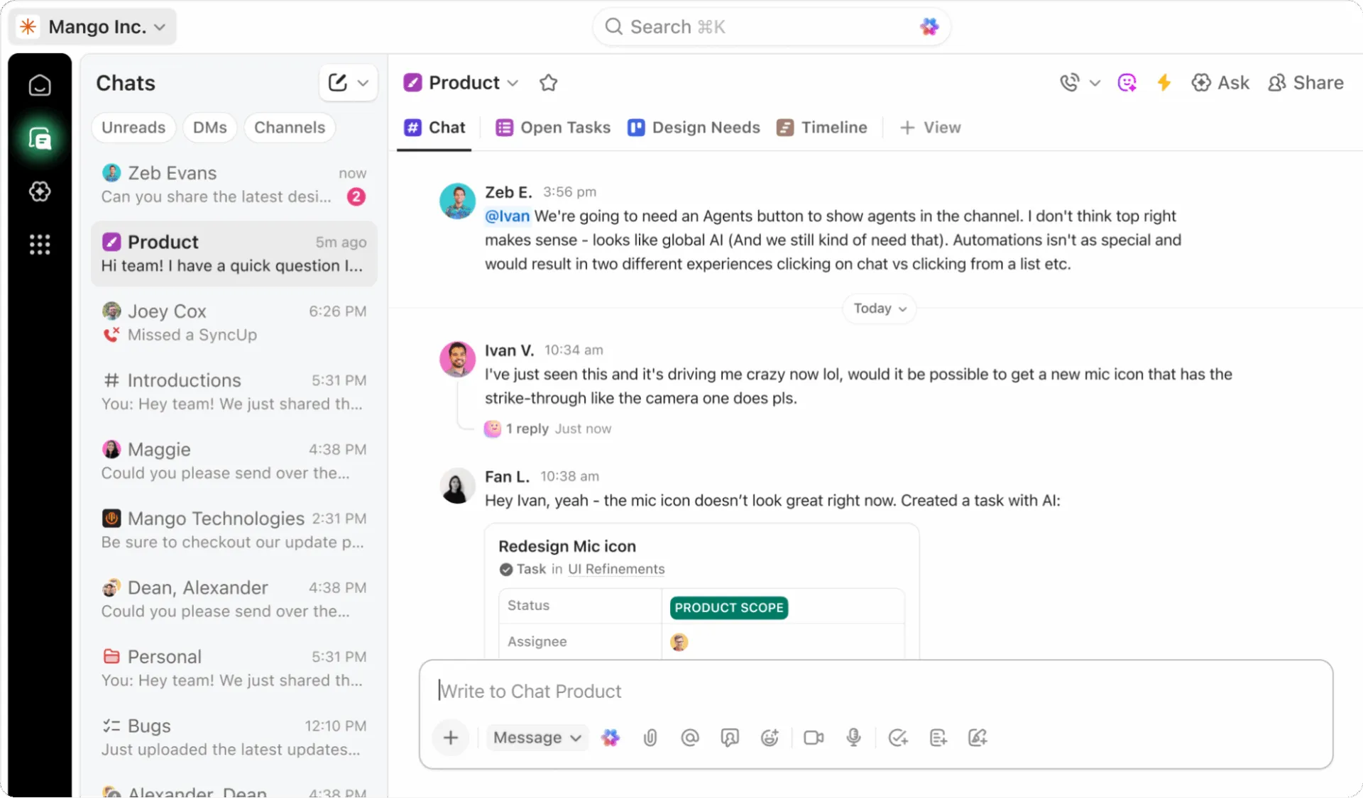 ClickUp Chat: توحيد التعاون والتواصل بين الأقسام المختلفة: كيف يستخدم ClickUp AI Docs لتبسيط إنشاء إجراءات التشغيل القياسية