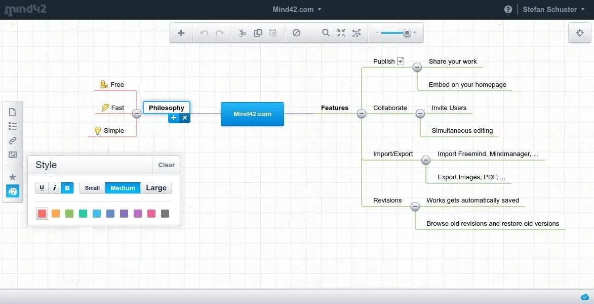 Adicione palavras de ligação a um mapa conceitual no Mind42