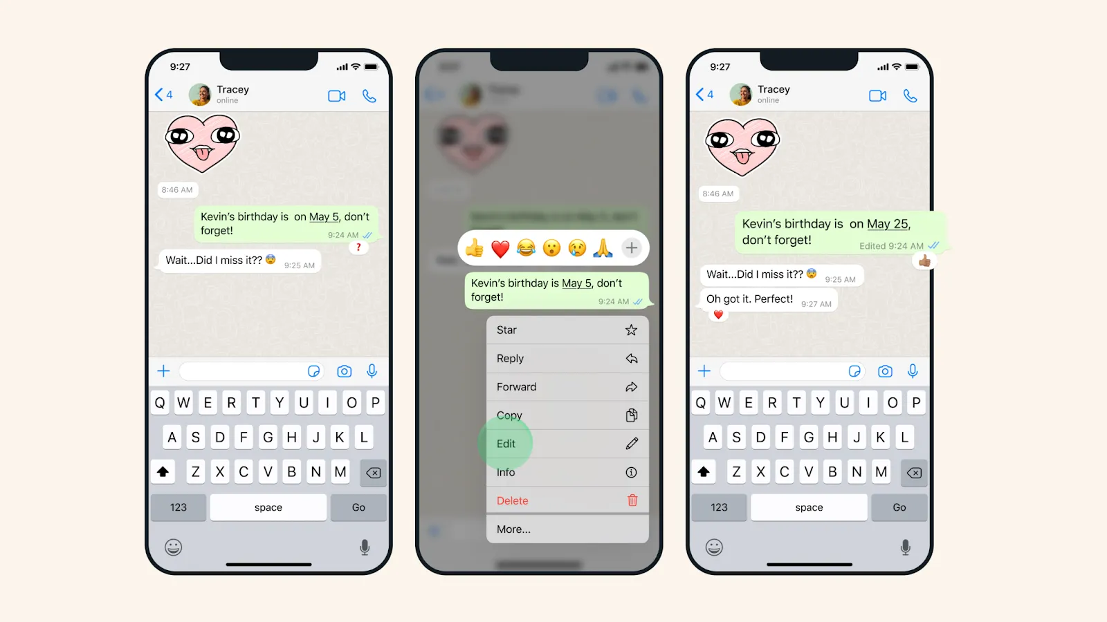 WhatsApp-trucs berichten bewerken