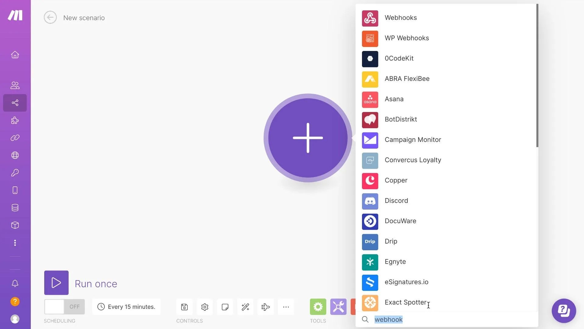 Creazione di uno scenario in Make per automatizzare le attività