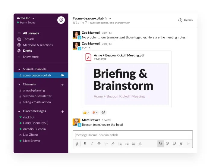 Slack Dashboard