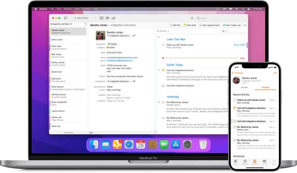 Ảnh chụp màn hình Daylite CRM
