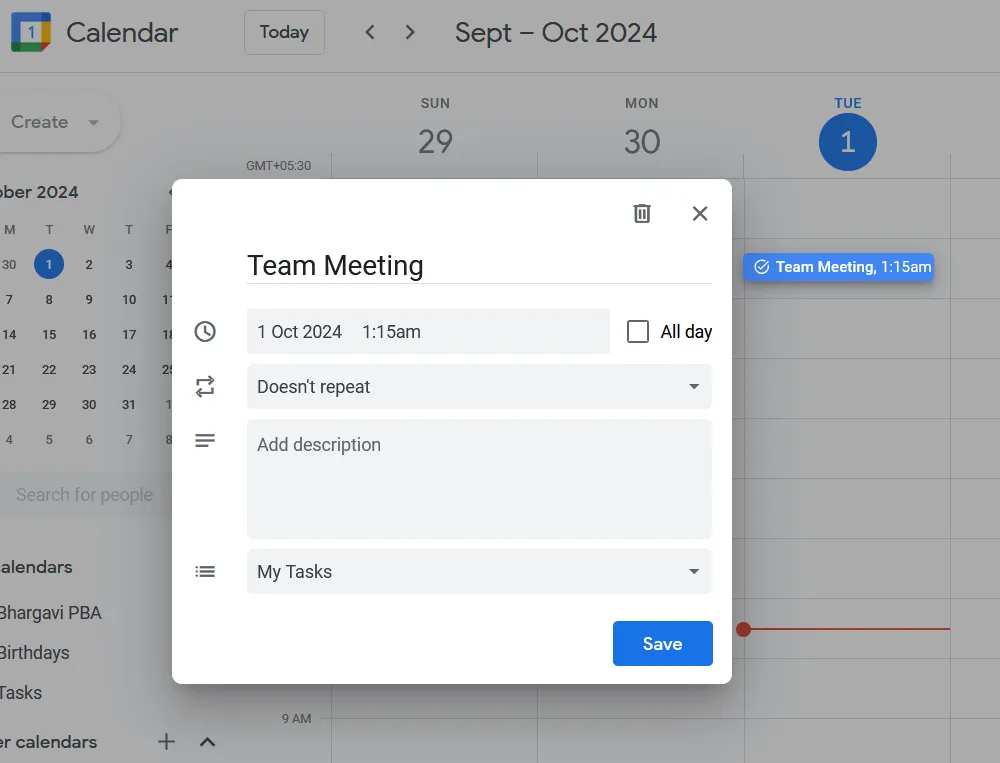 So fügen Sie Aufgaben zu Google Kalender hinzu: Aufgaben neu planen