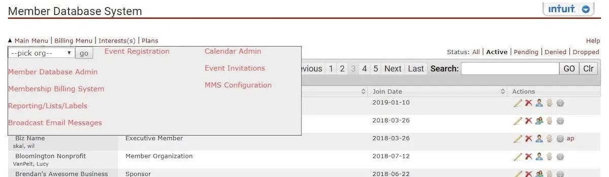 Sistema di database dei membri MemberLeap