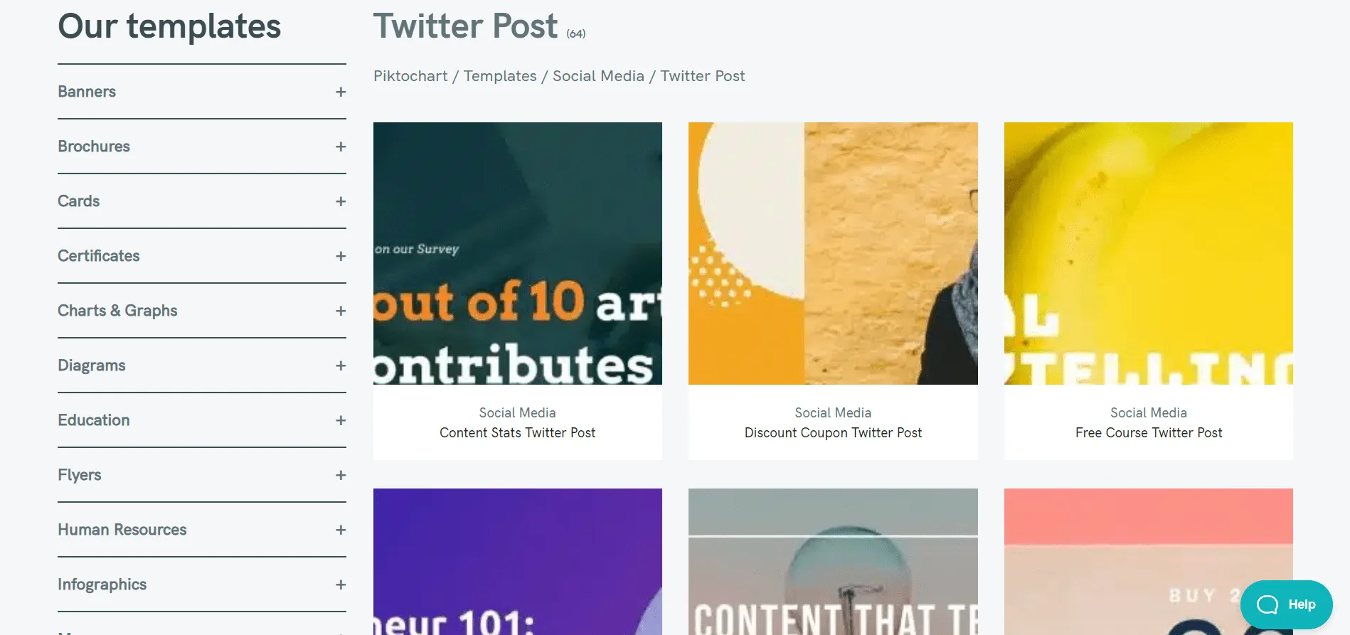Modelli di post social per Twitter di Piktochart