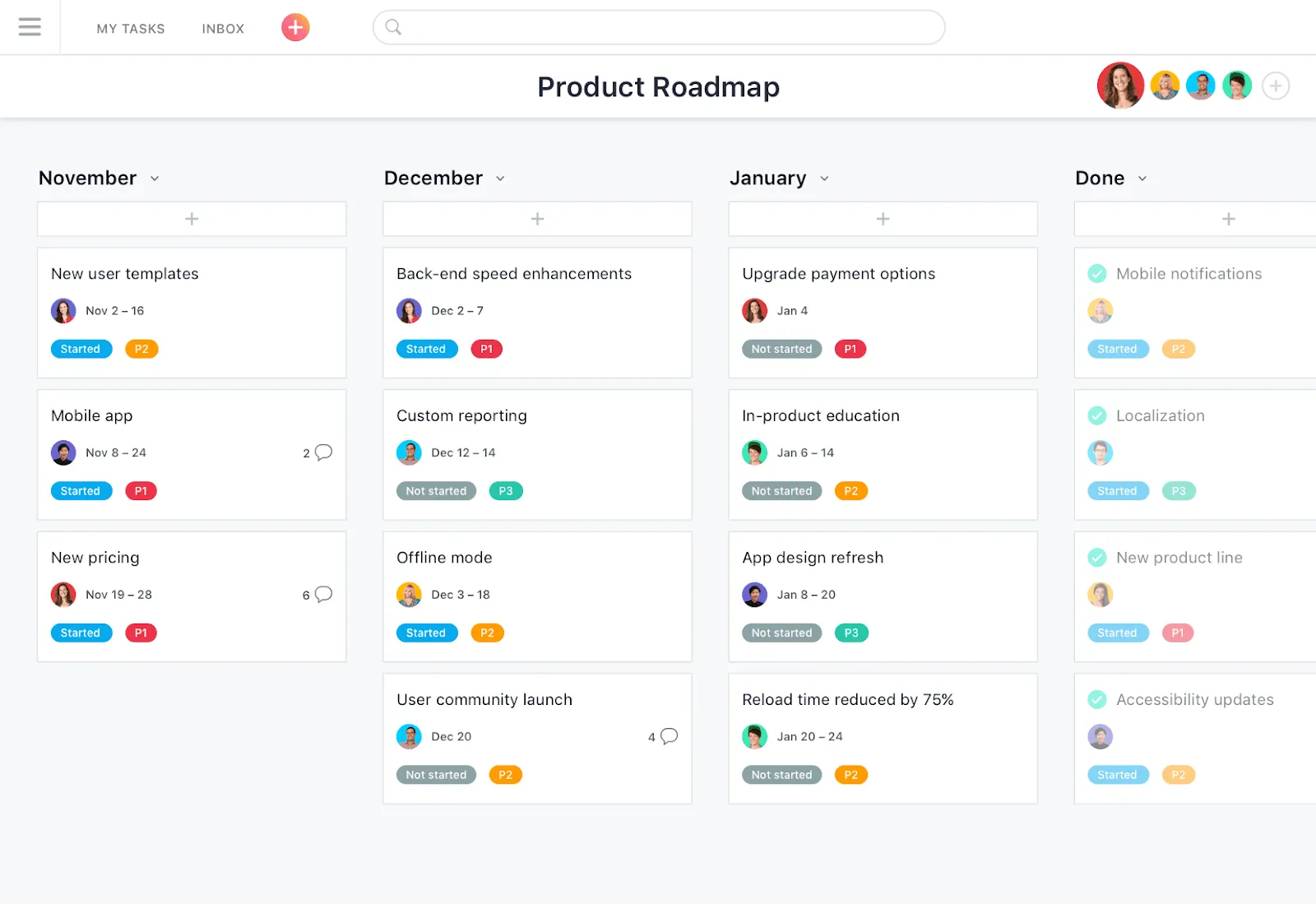 Asana：シンプルなタスク管理に最適