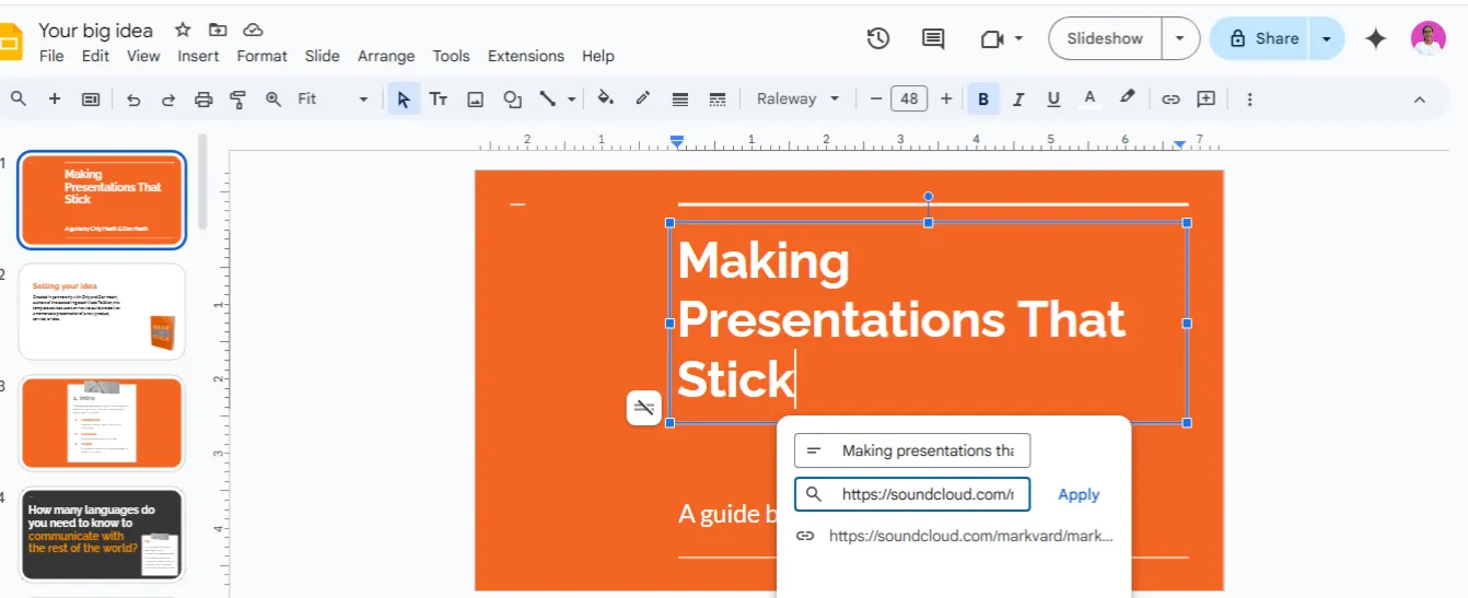 Klicka på Tillämpa: Så här lägger du till ljud i Google Slides