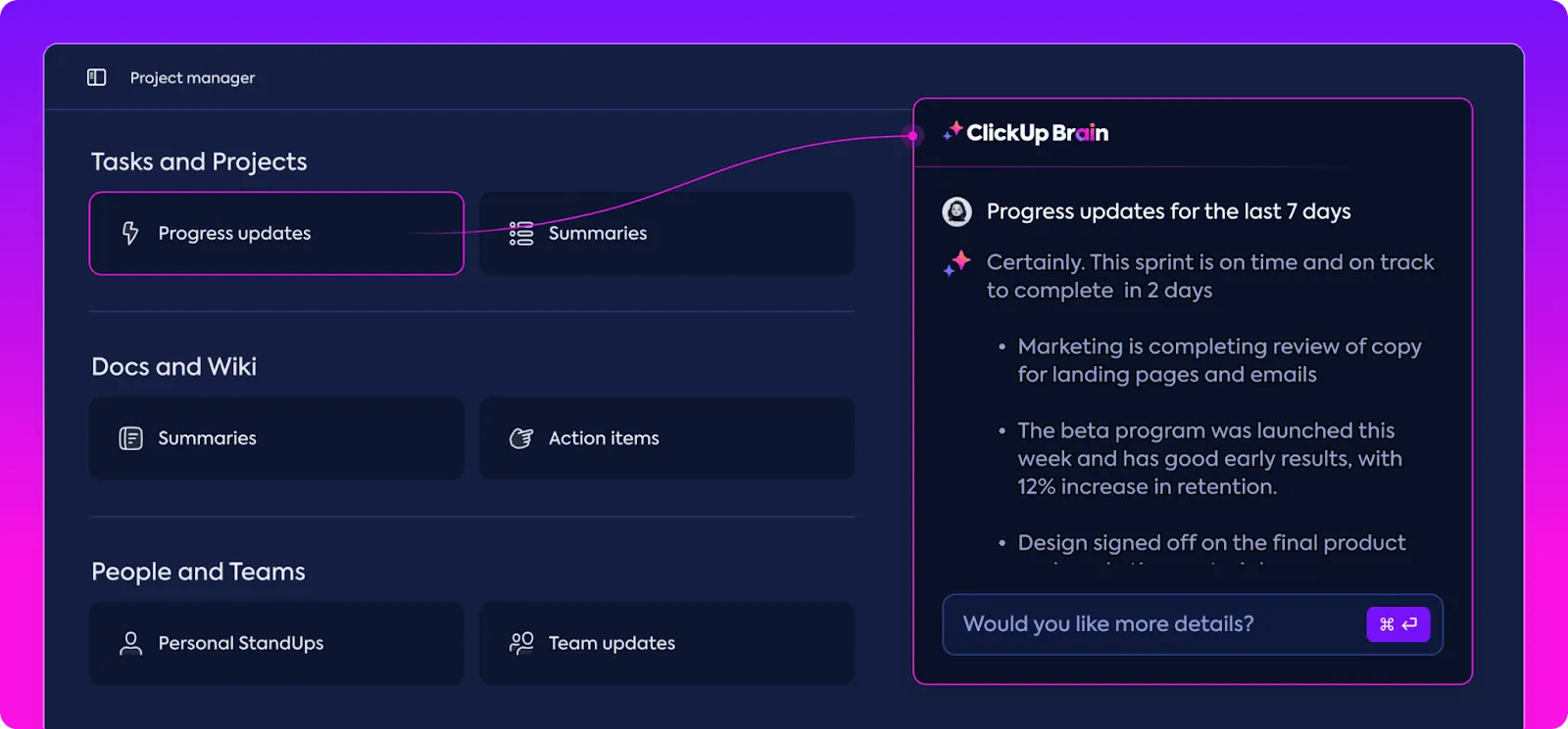 ClickUp Brain