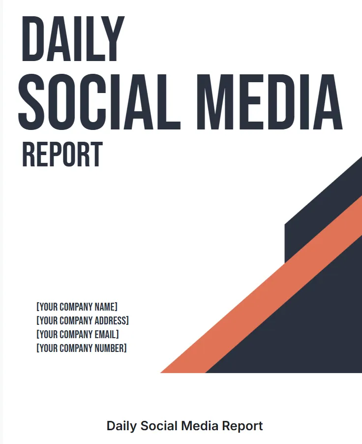 Modello di report giornaliero sui social media di Template.net