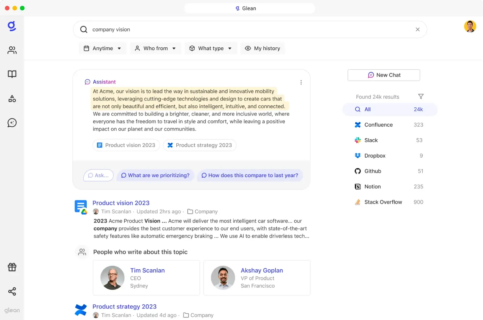 Glean: alat AI untuk startup