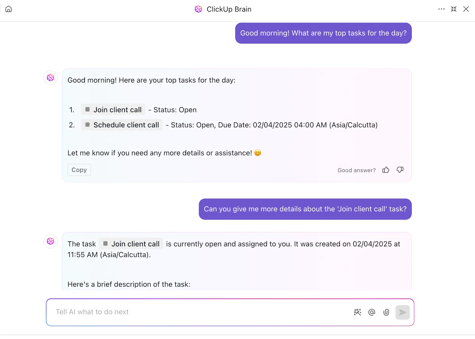 ClickUp AI: Các trường hợp sử dụng RAG