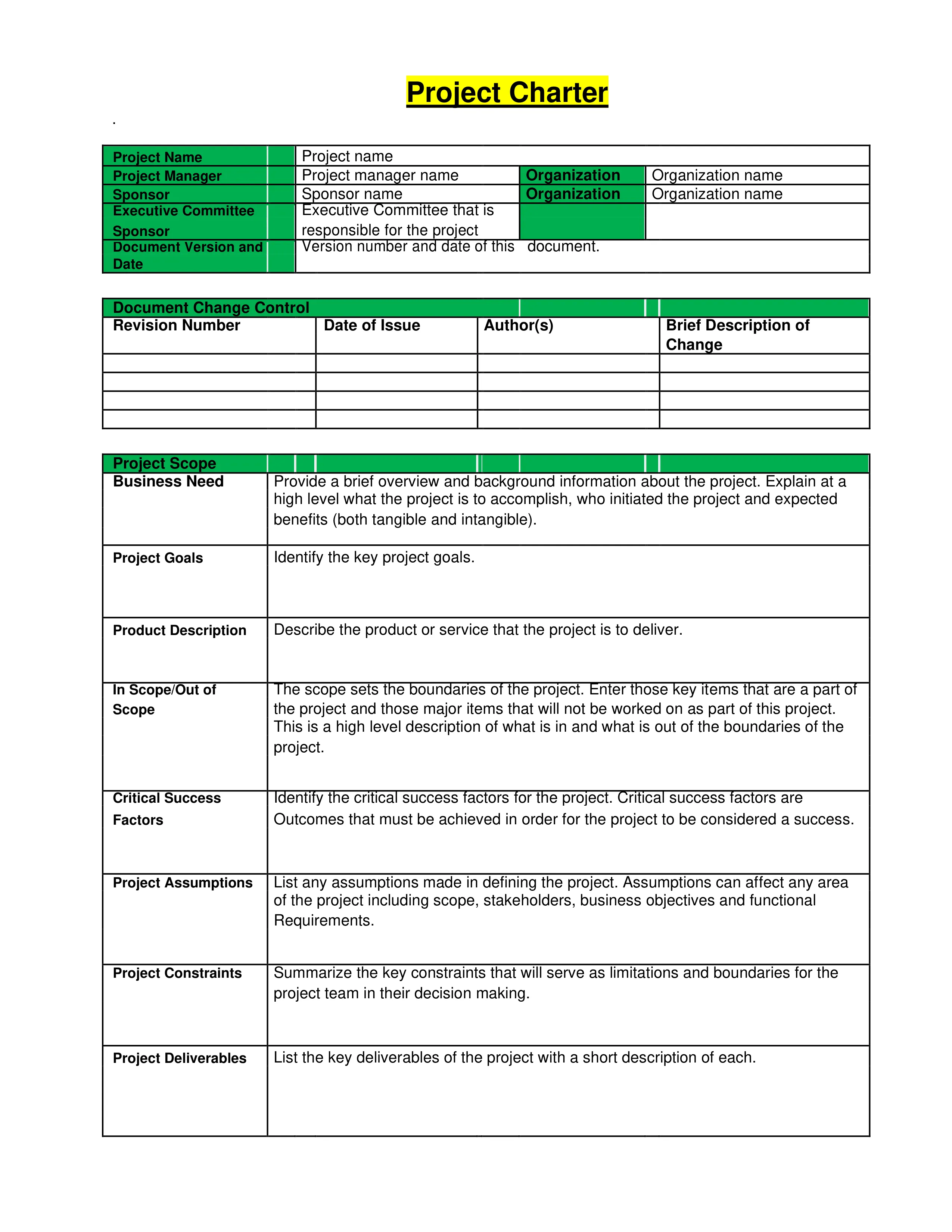 Modelo de contabilidade de carta de projeto da Excelshe