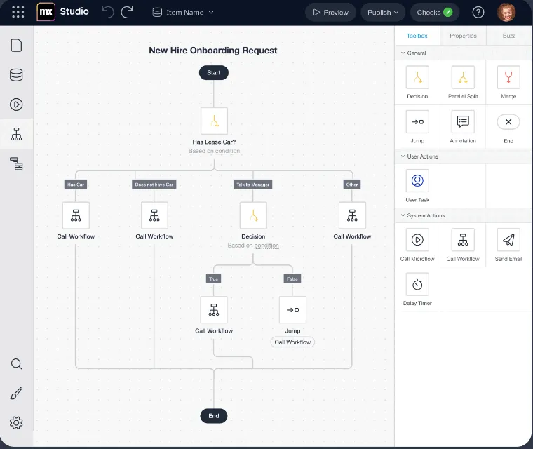 Capture d'écran de Mendix Process Automation