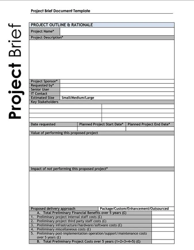 Modelo de resumo de projeto do Microsoft Word