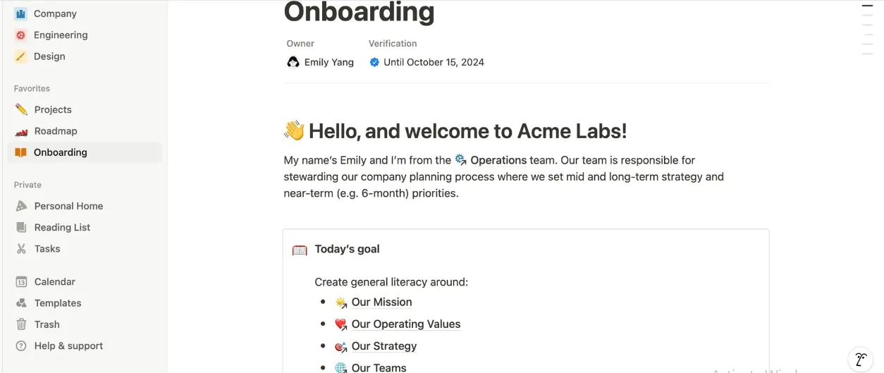 Notion Pagine e blocchi personalizzabili