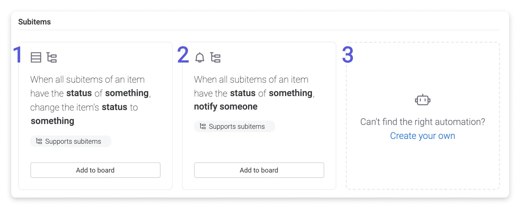 Exemple de fonctionnalité d'automatisation de Monday