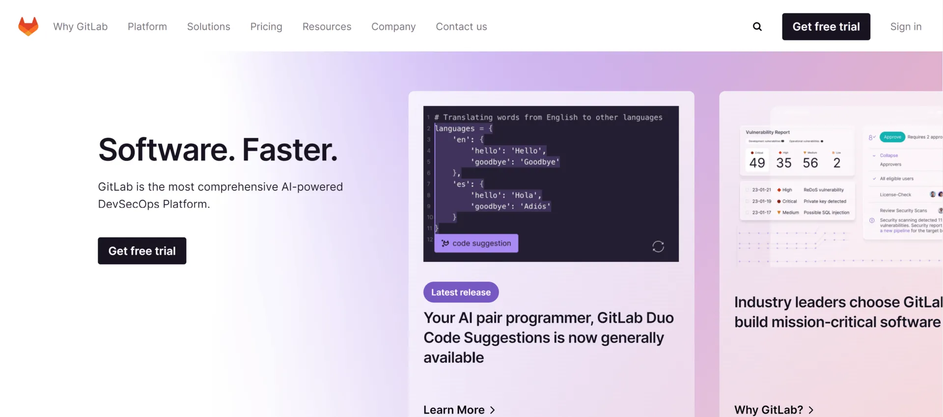GitLab kezdőlap