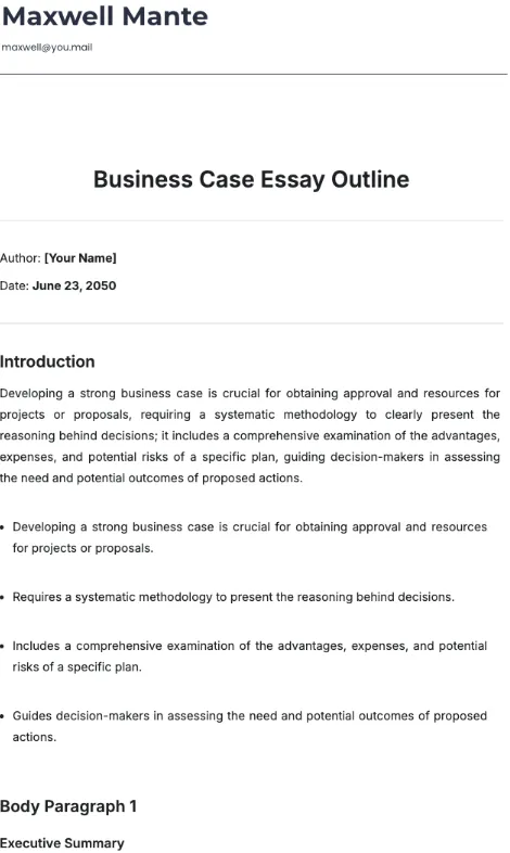 Template.net Modèle de plan pour essai sur une analyse de rentabilité pour l'entreprise