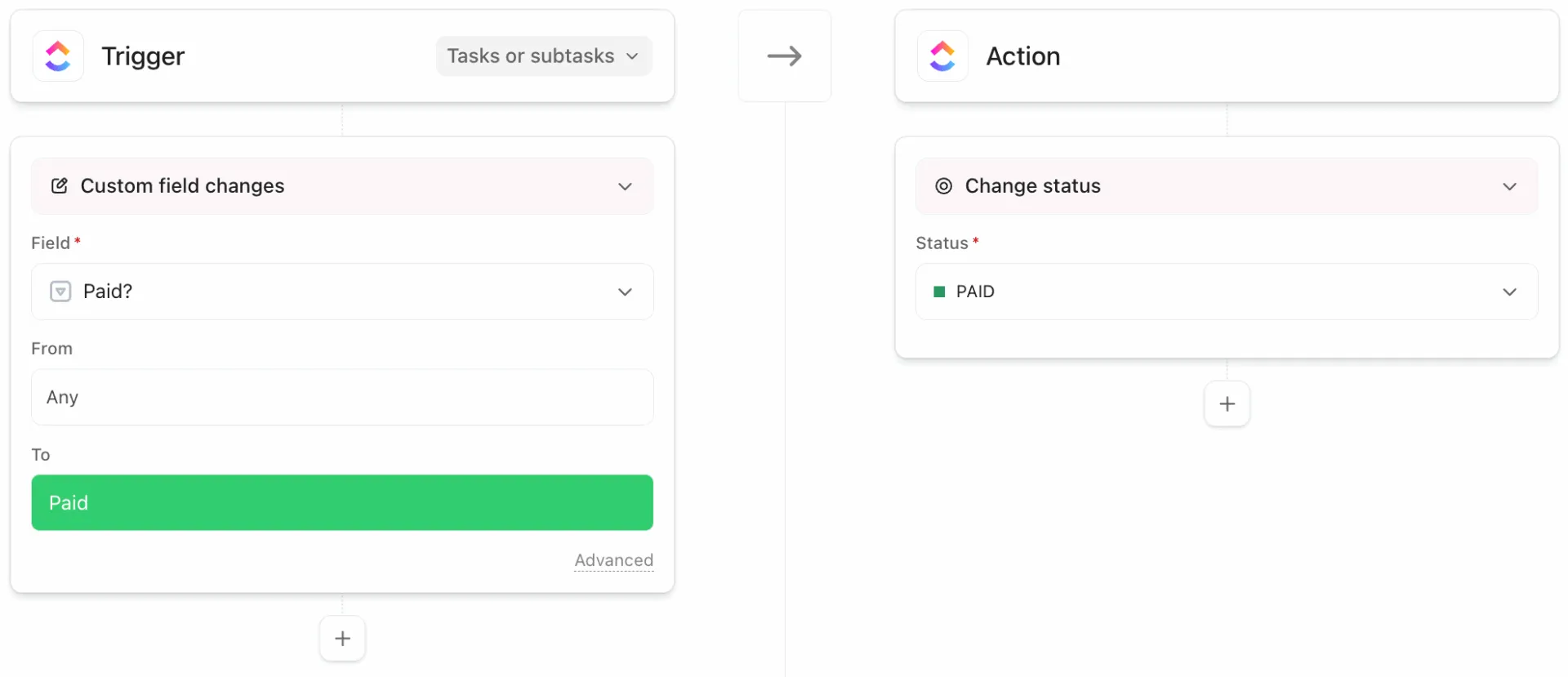 ติดตามขั้นตอนในกระบวนการขายโดยอัตโนมัติด้วย ClickUp Automations