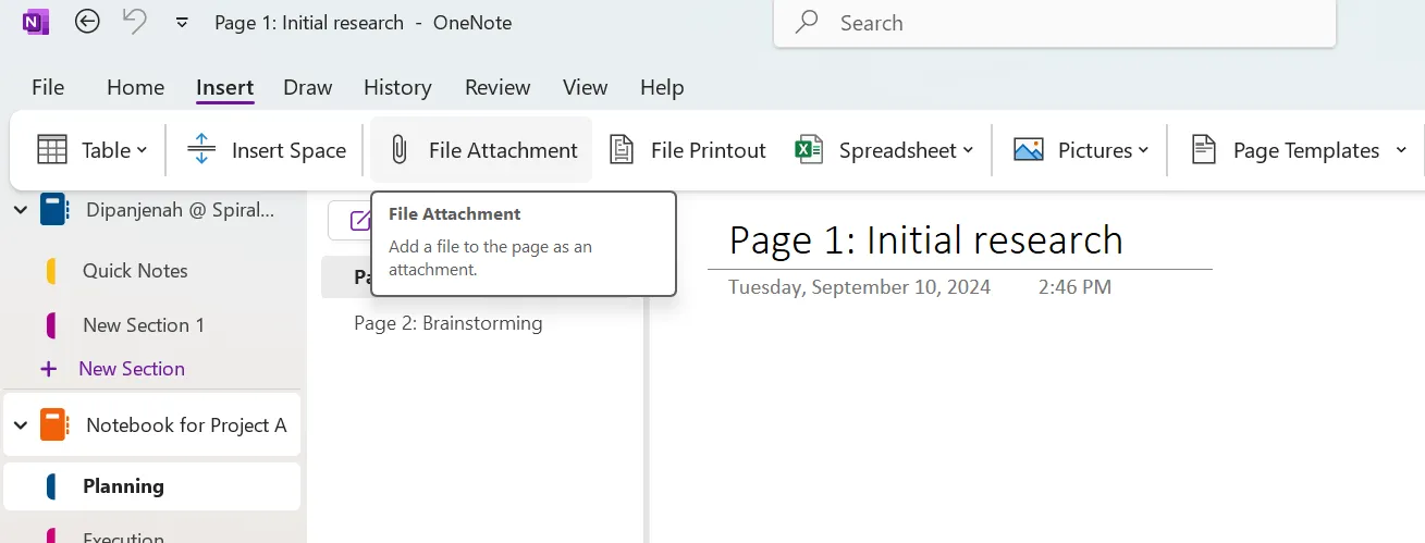 Jak organizovat OneNote – přílohy souborů