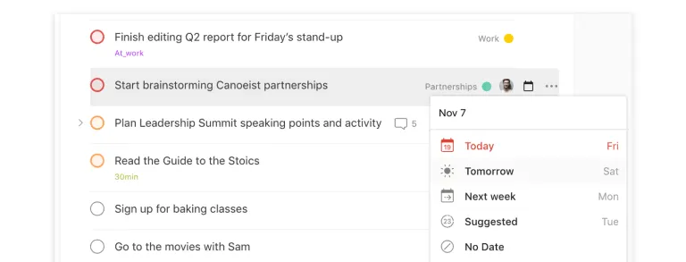 Todoist feladat létrehozása