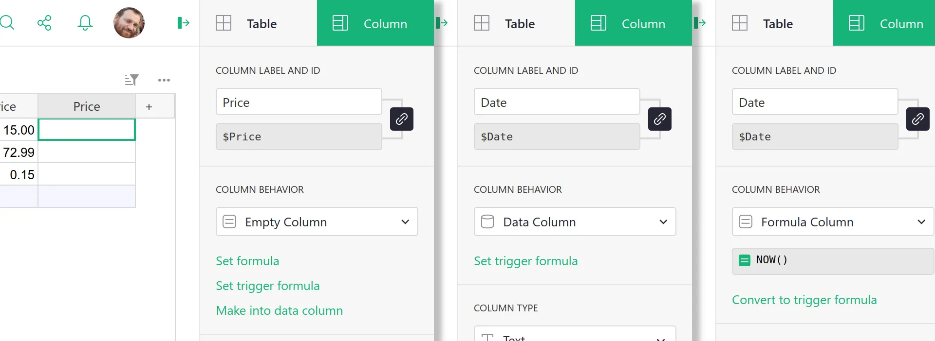 Editor de fórmulas Grist: alternativa ao Airtable