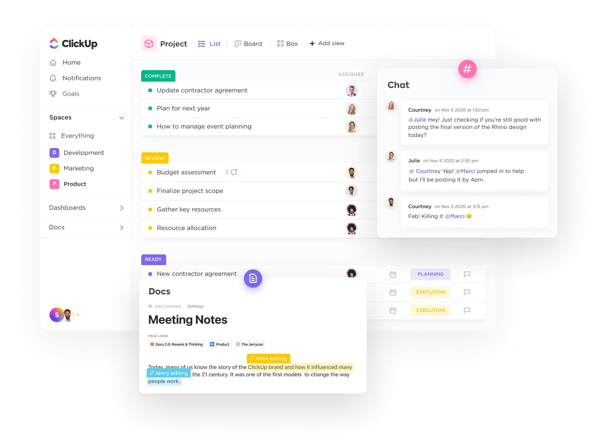 Software für die Zusammenarbeit mit Clients: ClickUp