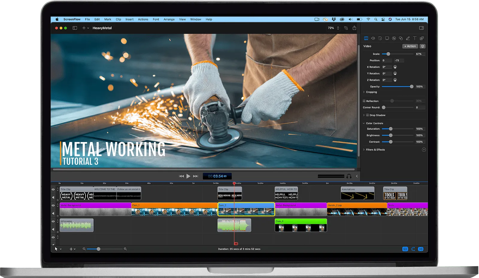 Logiciel de tutoriels vidéo ScreenFlow