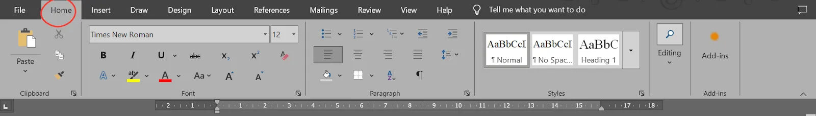 ใช้แท็บ หน้าแรก บนริบบอน : ตัวเลขยกกำลังใน Word