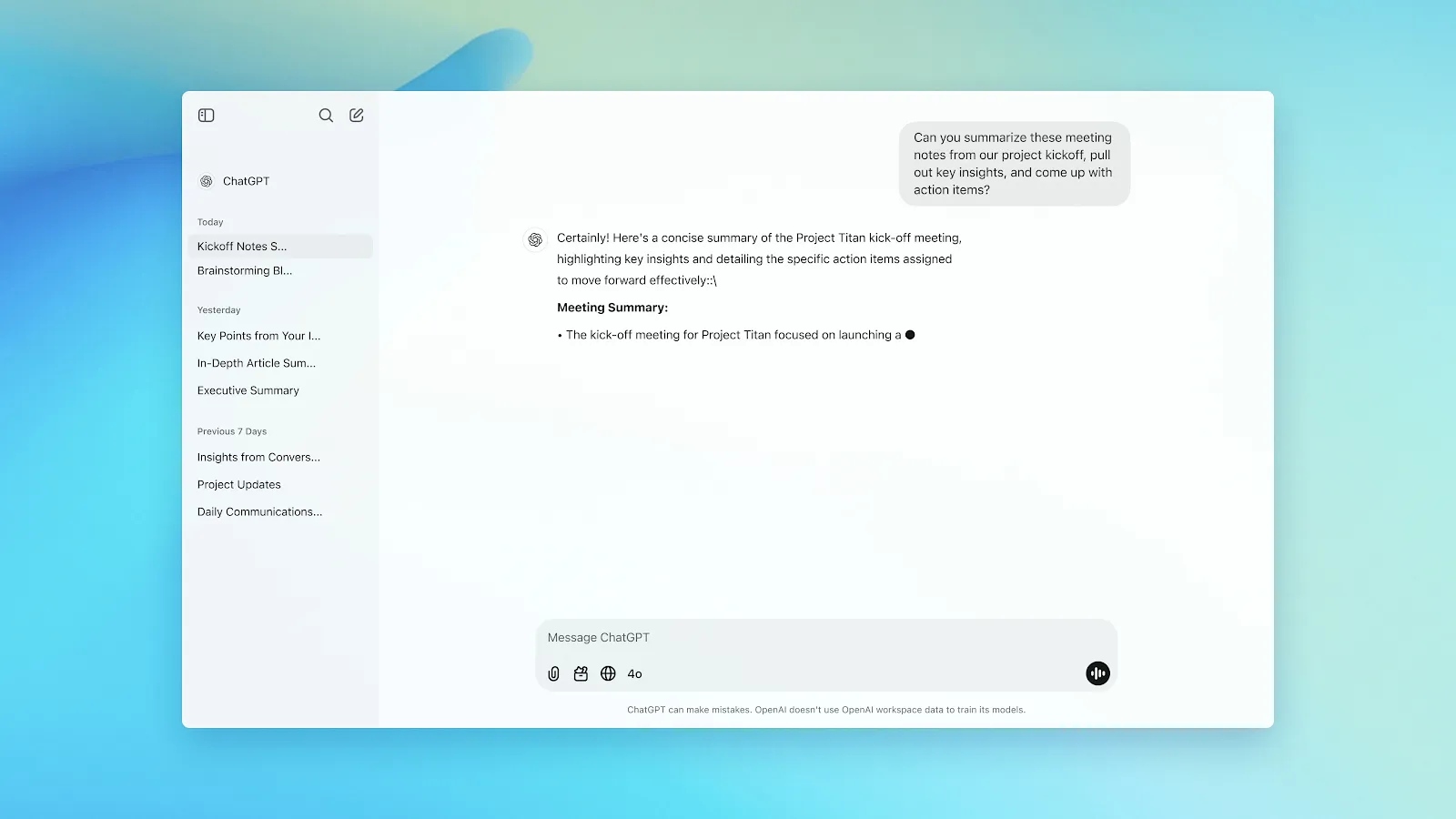 ChatGPT: Geçmiş toplantıları anlamak için Assista AI alternatifleri