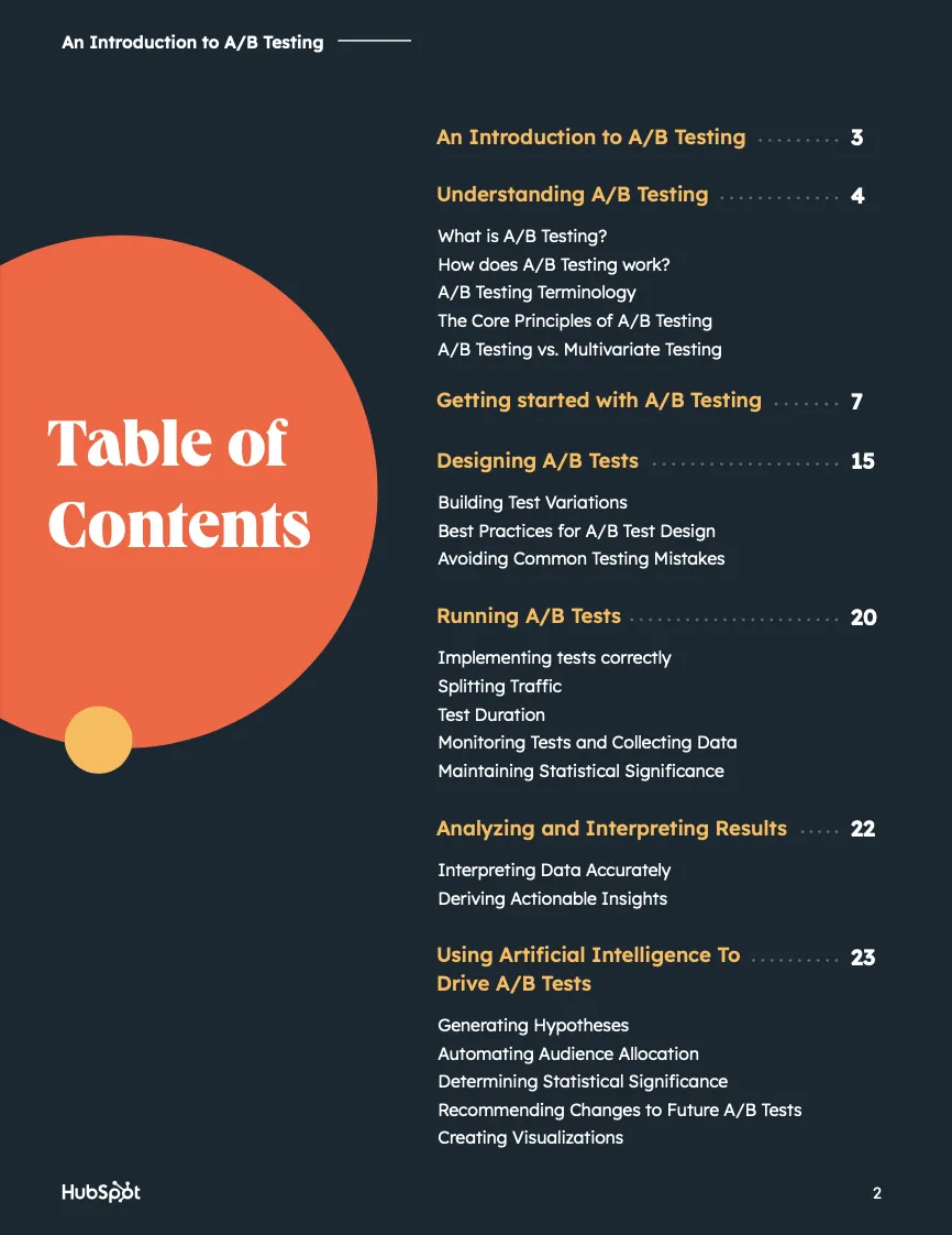 HubSpot: Mẫu theo dõi giả thuyết
