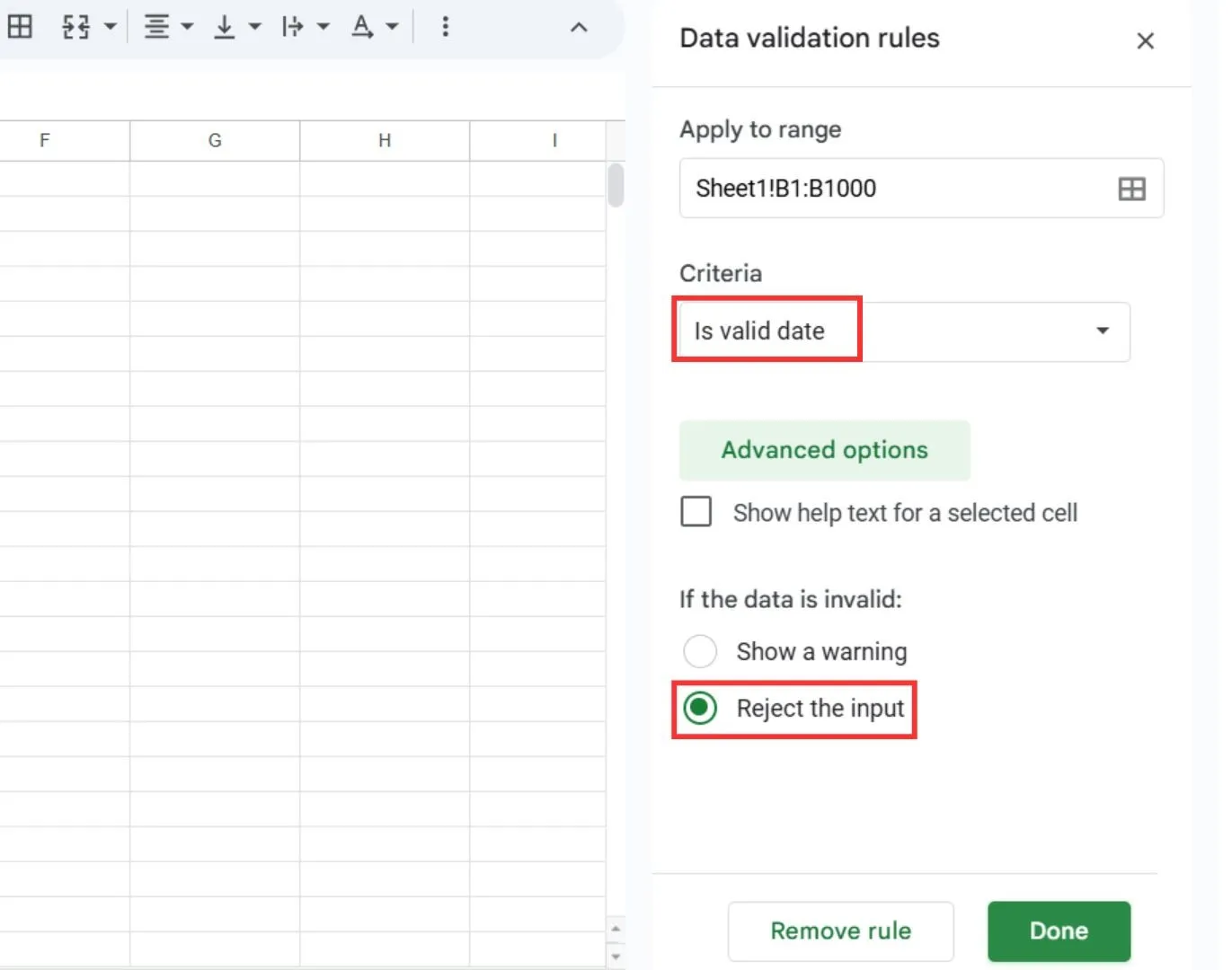 การตรวจสอบข้อมูล: วิธีการจัดระเบียบวันครบกำหนดใน Google Sheets